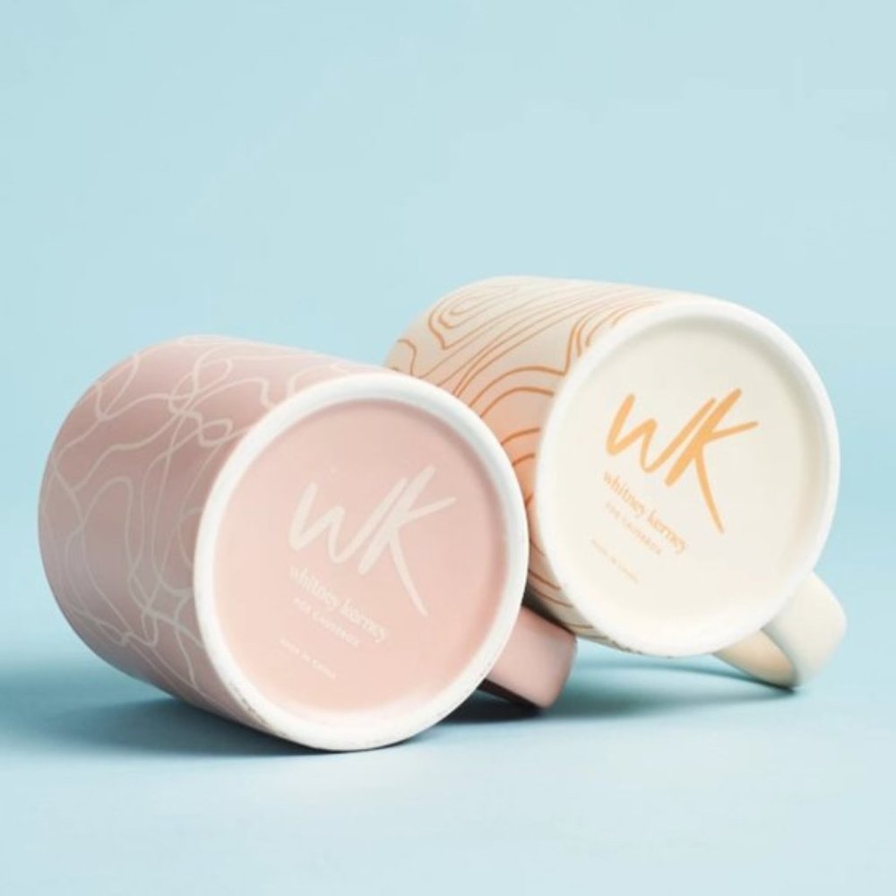 🎉2xHP🎉 ☕️☕️ NIB Whitney Kerney Set of 2 Mugs ☕️☕️ - Picture 3 of 6